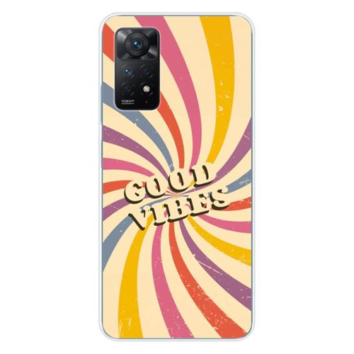 Coque en silicone imprimée compatible Xiaomi Redmi Note 11 Pro Redmi Note 12 Pro 4G Good vibes