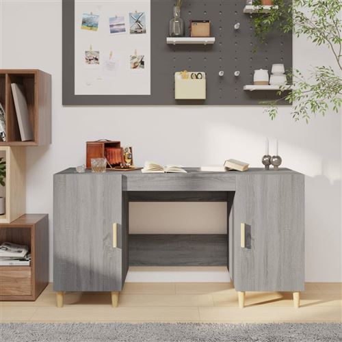 Vidaxl Gris Bureau Sonoma - Image 3