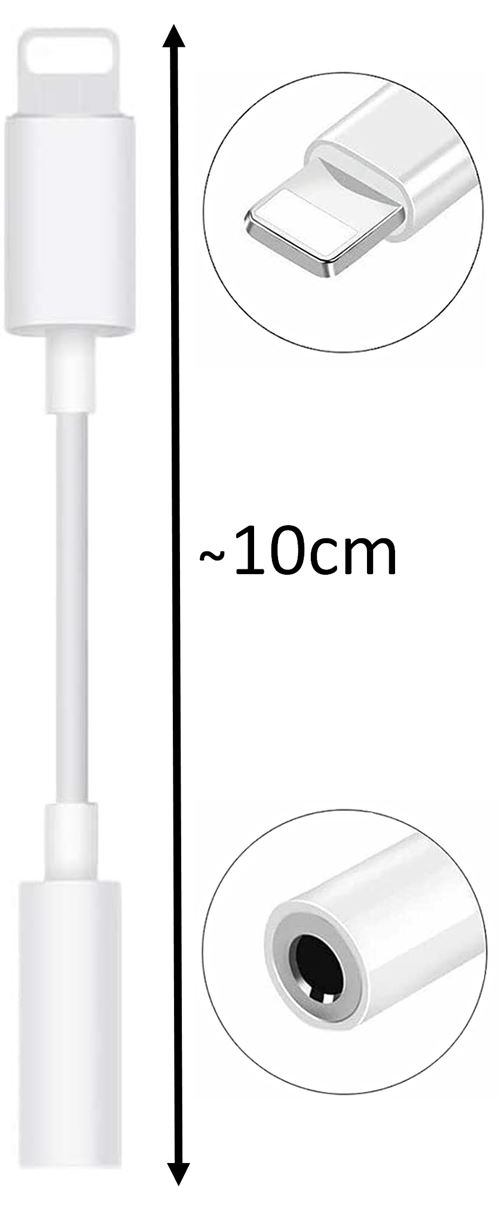 Cable adaptateur prise jack audio ecouteur musique Compatible pour iPhone  13 pro max mini 12 11 SE 2022 X XR 8 7 Phonillico® - Câble téléphone  portable - Achat & prix