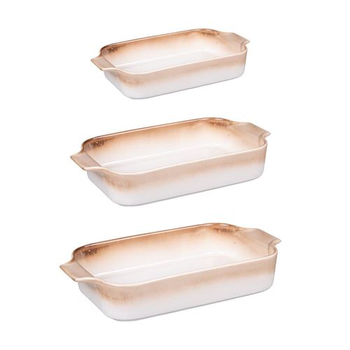Table Passion Beige Set De 3 Plats À Four 24, 31 Et 35 Cm - Image 2