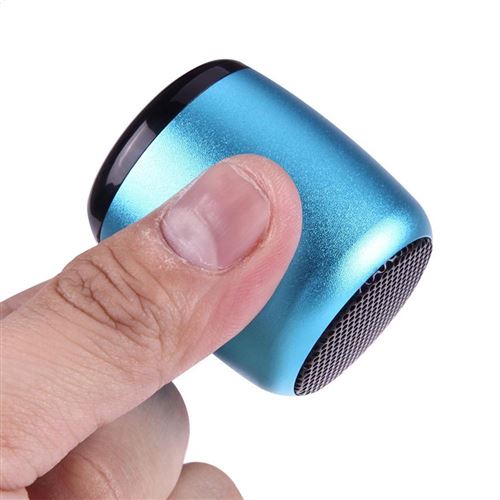 Yonis 300mah - Enceinte sans fil Bluetooth autonomie 4 h - Bleu - Metal