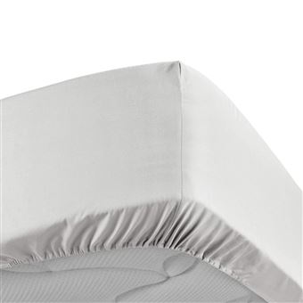 Drap housse blanc 160x200 cm DODO PERCALE - Drap housse BUT