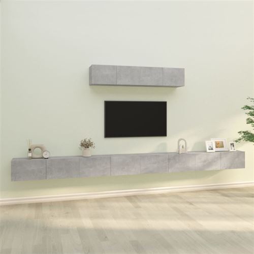 Vidaxl Gris Meubles Tv - Béton - Image 3