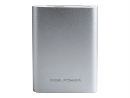 Realpower PB-12000C - Banque d'alimentation - 12000 mAh - 3 A - QC - 3 connecteurs de sortie (USB, USB-C)