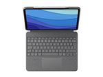 Logitech Combo Touch - Clavier et étui - avec trackpad - rétroéclairé - Apple Smart connector - QWERTZ - Suisse - graphite - pour Apple 13-inch iPad Pro (M4)