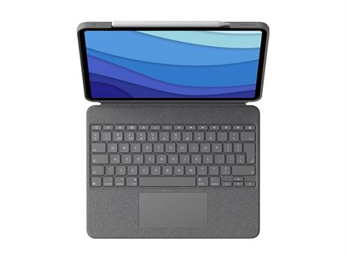 Logitech Combo Touch - Clavier Et Étui - Avec Trackpad - Rétroéclairé - Apple Smart Connector - Qwertz - Suisse - Graphite - Pour Apple 13-Inch Ipad Pro M4 Wi-Fi, M4 Wi-Fi + Cellular