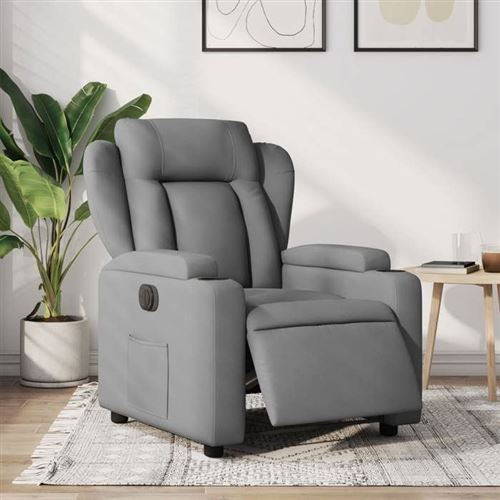 VIDAXL - Fauteuil de relaxation électrique - Gris clair - Image 3
