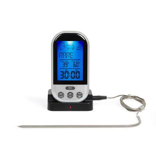 Non Communiqué Noir Thermomètre Pour Barbecue Livoo Gs68
