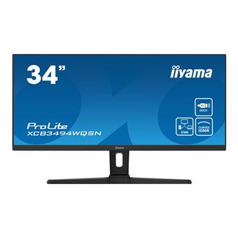 Ecran PC Iiyama ProLite XCB3494WQSN-B1 34" Ecran incurvé UWQHD Noir mat