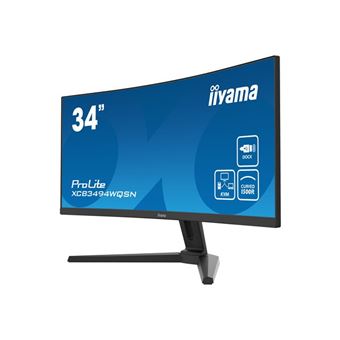 Ecran PC Iiyama ProLite XCB3494WQSN-B1 34" Ecran incurvé UWQHD Noir mat