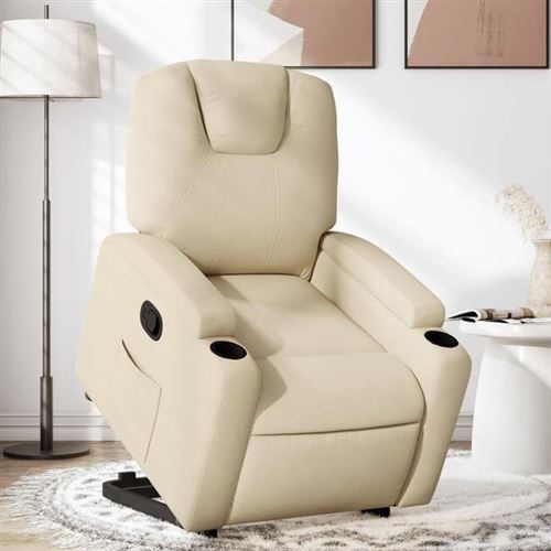Non Communiqué Beige Vidaxl Fauteuil De Relaxation Inclinable Tissu Crème