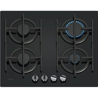 NEFF T26PIP4S0 N 70 Table gaz 60 cm Verre trempé, Noir