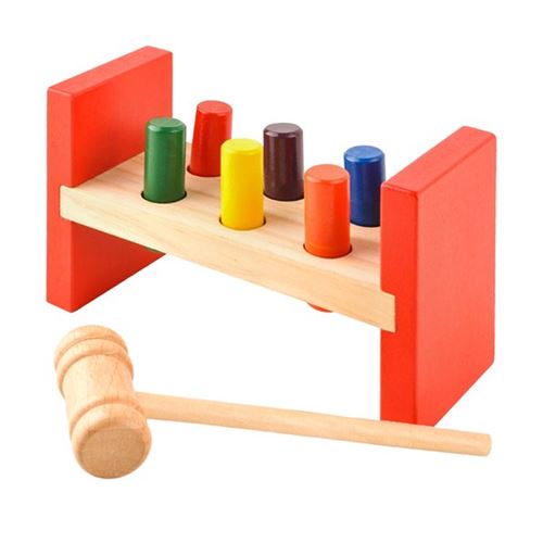 MonMobilierDesign HAMMER Banc à marteler pour enfants jouet montessori en bois