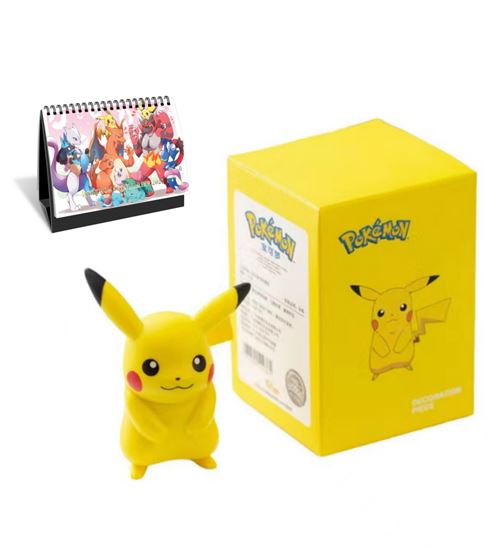 Figurine Pokémon Pikachu 8 cm avec Calendrier Pokémon 2022 en français