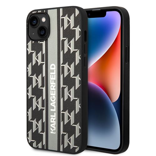 Karl Lagerfeld Gris Étui Monogram Stripe Pour Iphone 14 Plus, - Neuf - Image 3