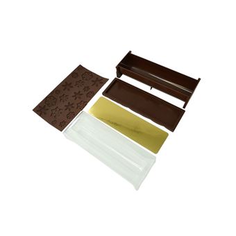 Moule à bûche de Noël avec insert et plaque motif flocon de neige Zenker Noël ref 684286 - 1