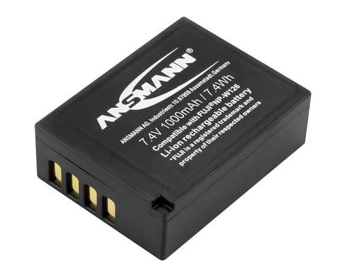 Ansmann NP-W126 Batterie pour appareil photo Remplace laccu dorigine NP-W126 7.4 V 1000 mAh