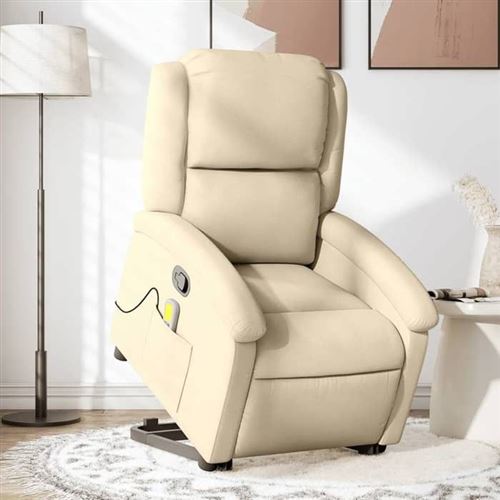 Non Communiqué Beige Vidaxl Fauteuil De Massage, Relaxation Tissu Crème