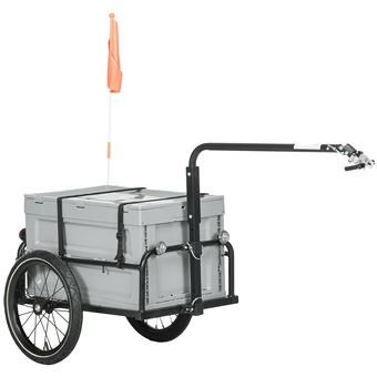 Panier Vélo Avant Noir Avec Sac Amovible Et Filet - Fixation Rapide - Pour Courses Ou Animaux