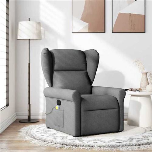 Vidaxl Gris Fauteuil De Massage - Foncé - Image 3