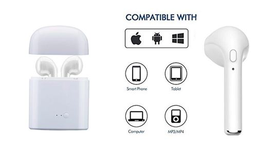 Écouteurs Sans Fil Bluetooth - Universel - Blanc