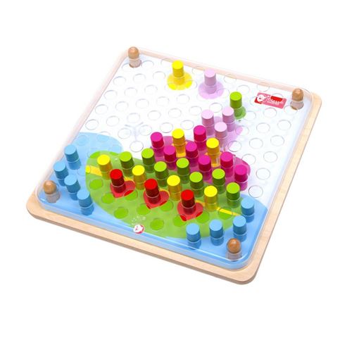 Pions avec carte d'apprentissage