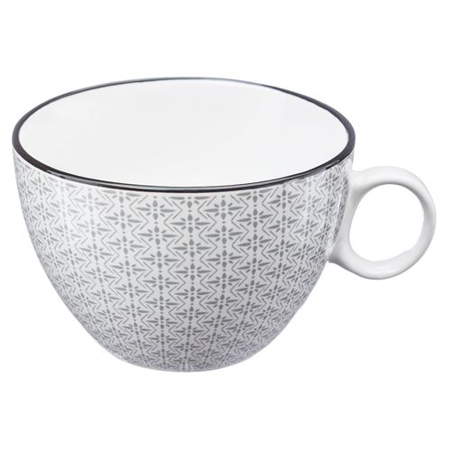 Tasse design Japon - 380 ml - Gris clair