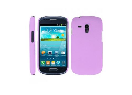 Coque rigide Violette pour Samsung Galaxy S3 Mini i8190 aspect mat toucher rubber gomme