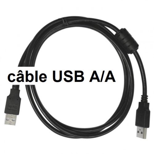 Câble Usb De La Marque Vshop Double Usb Pour Disque Dur Boîtier Externe, Dvd, Refroidisseur Pc Portable Et Lecteur Blu Ray (1,5M)/Noir