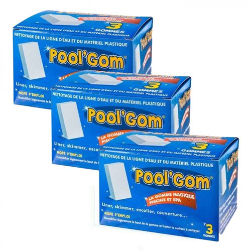 3 boites Pool Gom nettoyage de la ligne d'eau piscine (lot de 9 pieces) - toucan - BP-51439007-x3