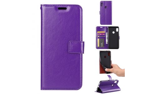 Etui Xiaomi Mi-8 fuvioletshia rabat latéral articulé fonction stand