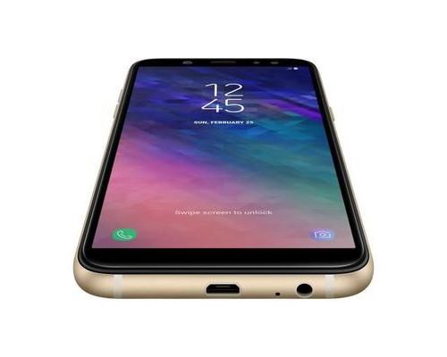 Samsung Galaxy A6 - 4G smartphone - double SIM - RAM 3 Go / Internal Memory 32 Go - microSD slot - écran OEL - 5.6 - 1480 x 720 pixels - rear camera 16 MP - front camera 16 MP - or