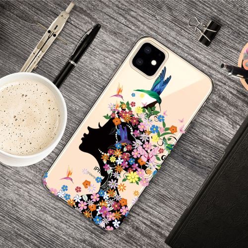 Coque en TPU joli motif d'impression flexi belle fille pour votre Apple iPhone XR 6.1 pouces (2019)