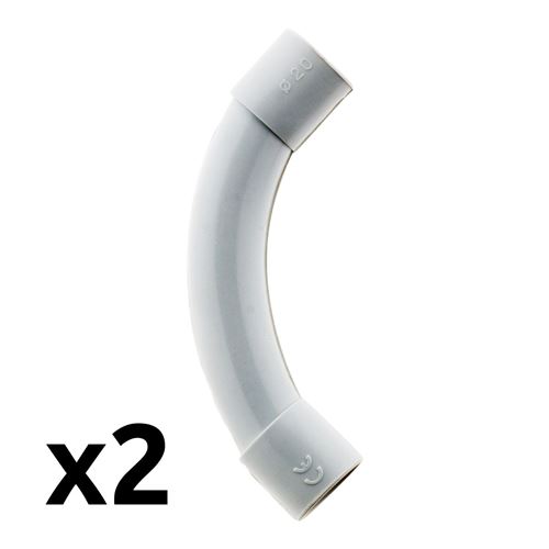 2 courbes IRL Ø16mm Gris