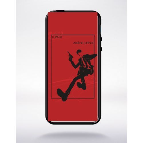 Coque lupin 3 arsene lupin 3 compatible apple iphone 5c bord noir silicone