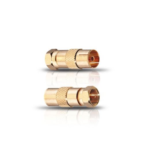 Adaptateur Oehlbach F-connecteur, M Coaxial & W 2 Pcs.