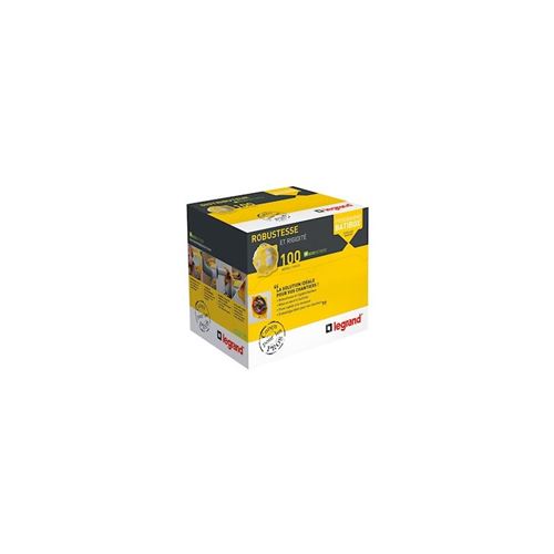 Distributeur de 100 boîtes ecobatibox profondeur 50mm - legrand - jaune