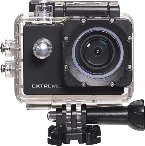 EXTREMEX6 Caméra d'action 4 K 30 fps, Full HD 720p 60 fps, 120 fps Wi-FI, écran – Noir