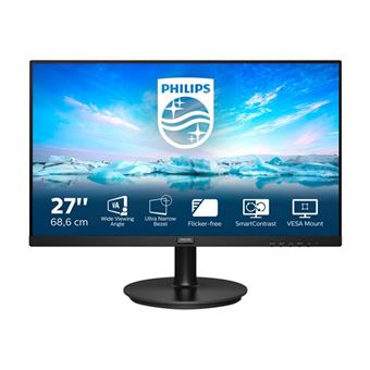 Philips V-line 271V8L - Écran LED - 27" - 1920 x 1080 Full HD (1080p) @ 75 Hz - VA - 250 cd/m² - 3000:1 - 4 ms - HDMI, VGA - noir texturé