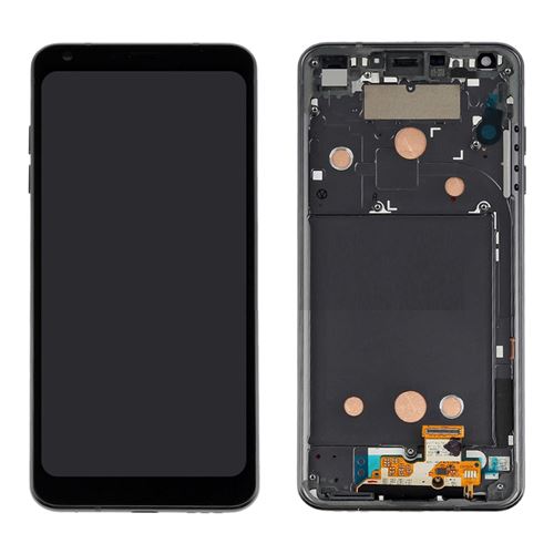 Ecran tactile + LCD noir montés sur châssis noir de remplacement pour LG G6 (H870 / H871 / H872 / LS993 / VS998)