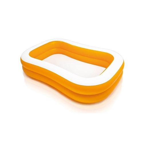 Piscine gonflable rectangulaire Abricot - L. 229 x H. 46 cm - Orange