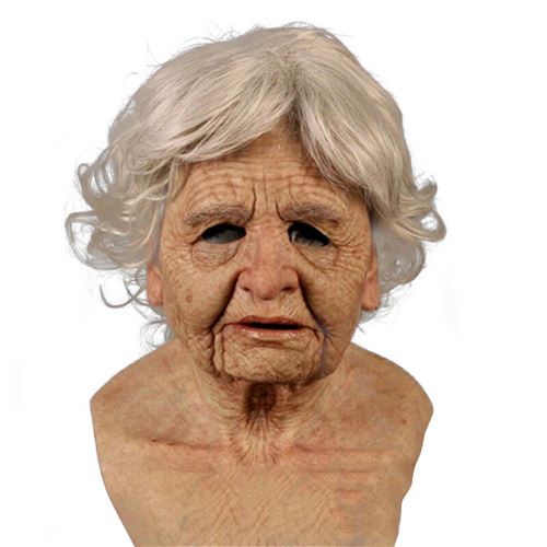Masque Vieille femme Terrifiant Latex pour la fête d'Halloween