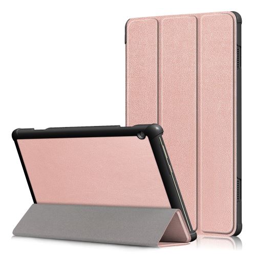 Etui en PU support triple rose pour Lenovo Tab M10 TB-X605F