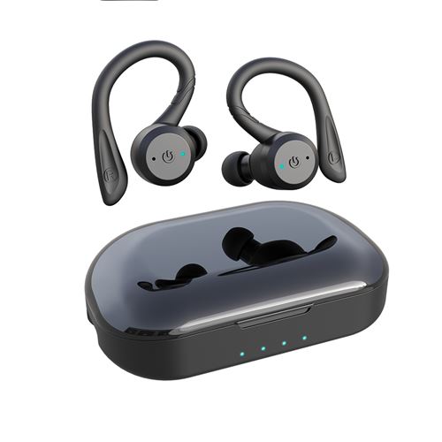 Écouteurs Etanche BE1032 Sans fil Sport Casque Bluetooth5.0 Stéréo HD IPX7 Avec boîtier de charge -Noir