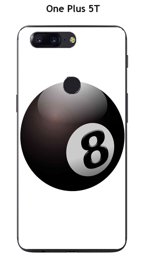 Onozo - Coque One Plus 5T design Boule de billard n° 8 porte bonheur