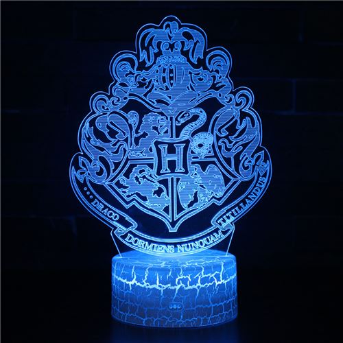 Lampe 3D Tactile Veilleuses Enfant 7 Couleurs avec Telecommande - Harry potter #248