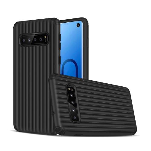 Coque en TPU valise en forme de valise hybride résistante aux chocs noir pour votre Samsung Galaxy S10