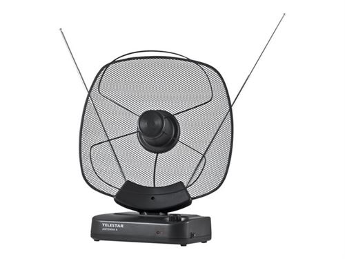 Telestar Antenna 6 LTE antenne DVB-T/T2 DVB Active (FullHD, Gain : jusqu'à 36 DB, LTE Filtre, 230 V, en Option 12 V) Noir