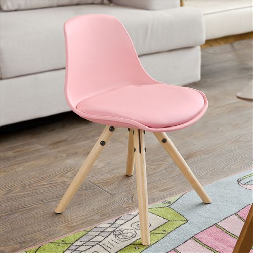 Chaise Enfant Fauteuil Confortable en Bouleau pour enfant avec assise rembourrée haute qualité- Rose FST46-P SoBuy®