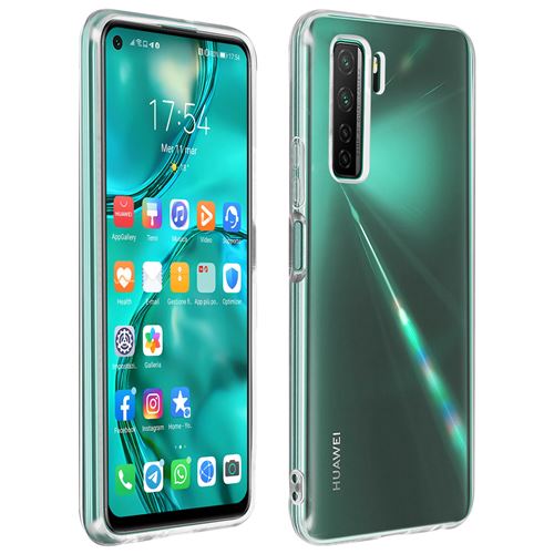 Avizar Coque pour Huawei P40 Lite 5G Silicone Gel Flexible Ultra-fine et Légère Transparent